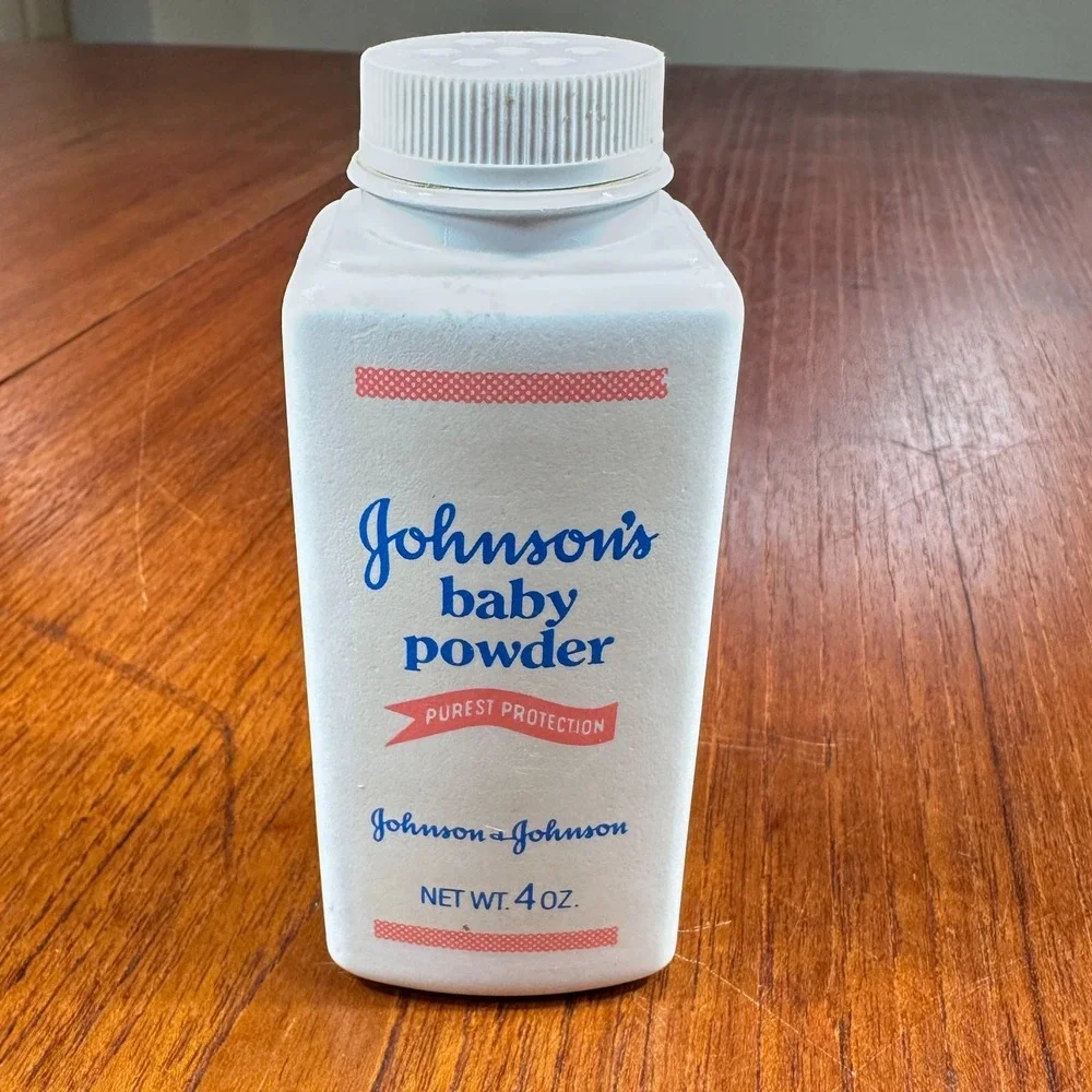 Vintage Johnson's Baby Powder 4 oz Talc Bottle Used Almost Full Weight 1980s–90s